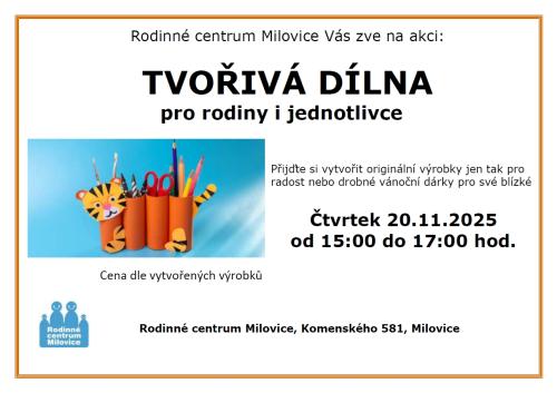 tvořivá dílna pro rodiny