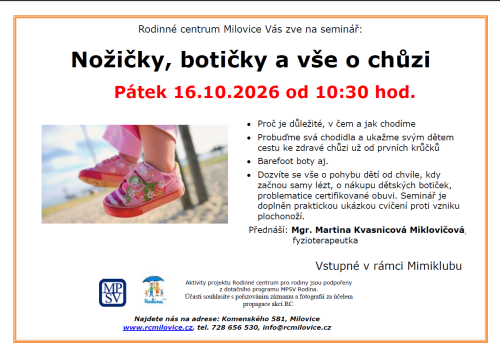seminář o zdravé chůzi